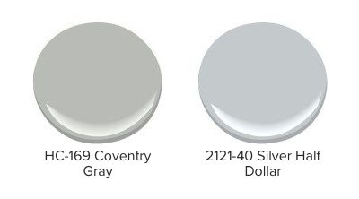Examples of blue-undertoned gray paint
