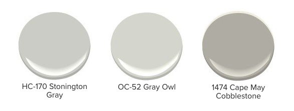 Examples of green-undertoned gray paint