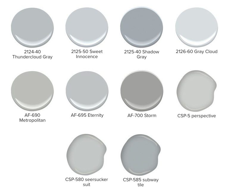 List of blue undertoned gray paint