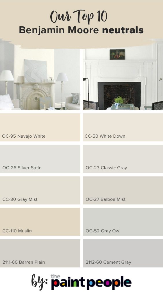 List of top 10 Benjamin Moore Light Neutrals by The Paint People